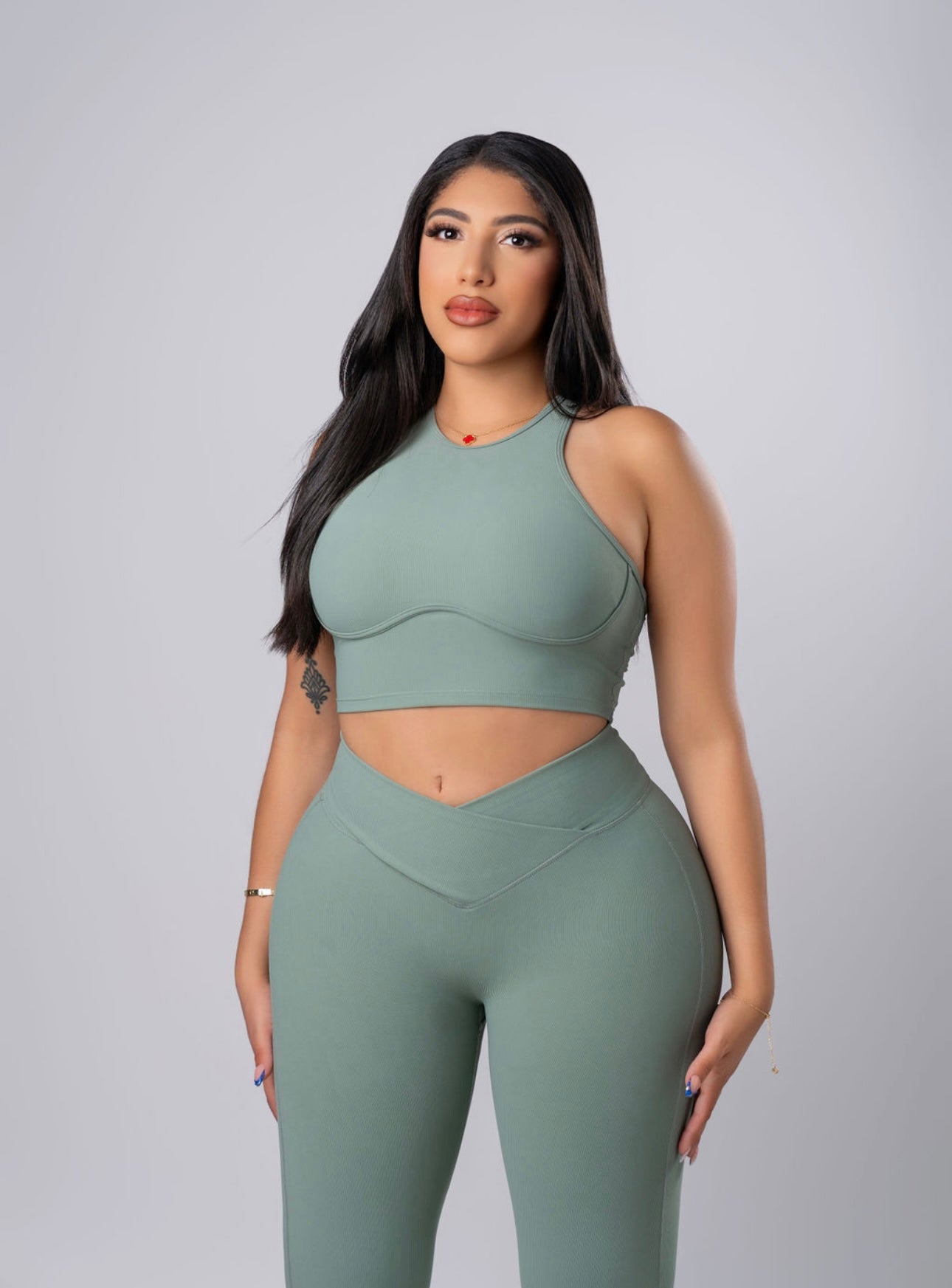 GREEN TWO PIECE