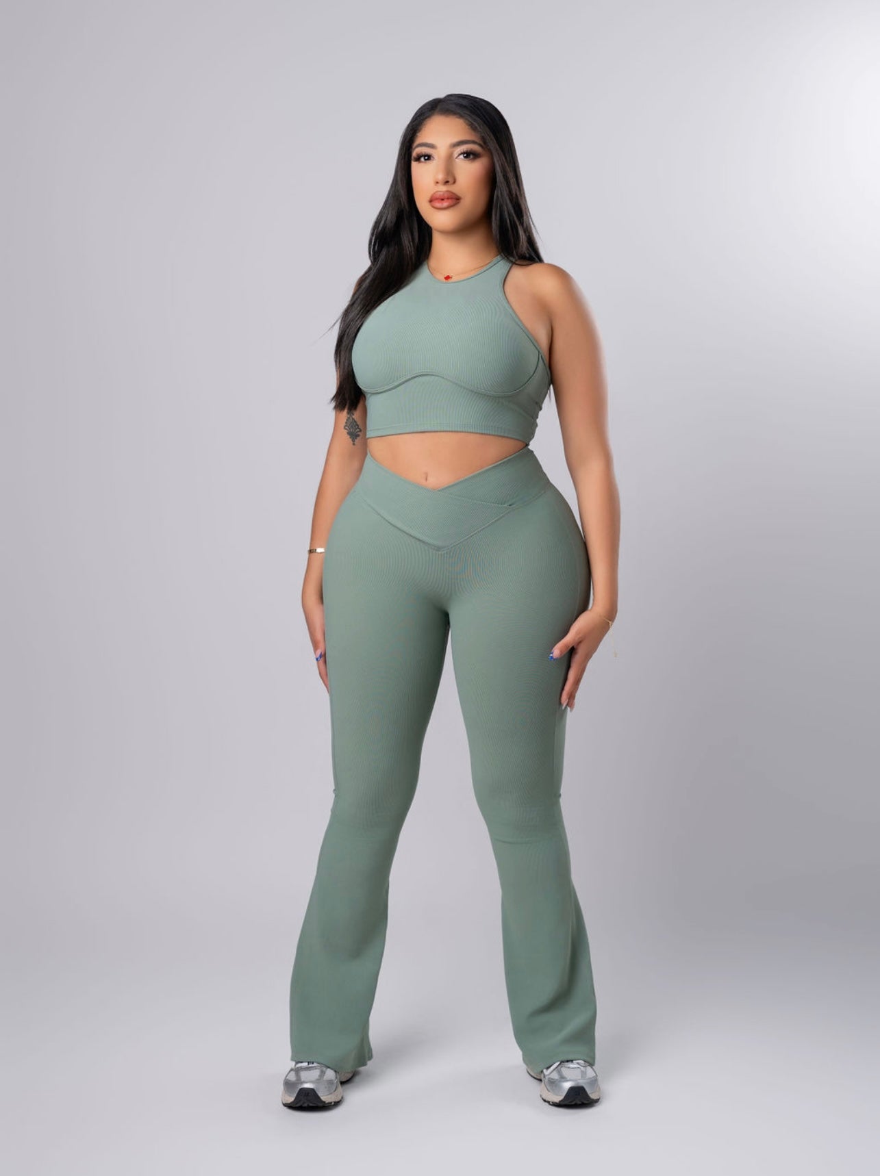 GREEN TWO PIECE